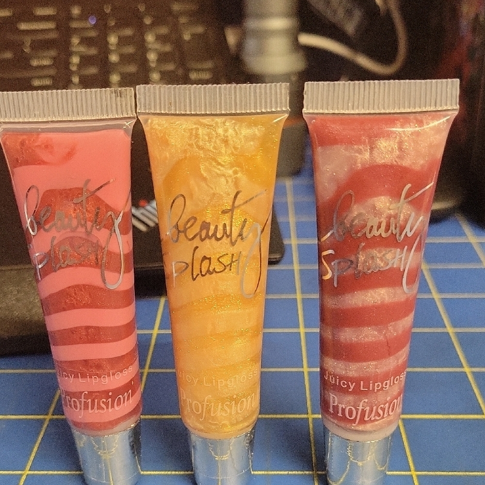Profusion Cosmetics Beauty Splash Lip Gloss Trio - New Sealed Set of 3 Tubes